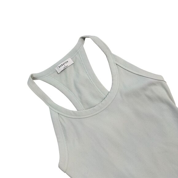 Babaton | Ribbed Bodysuit Racerback in Mint Seafoam Green Size Small Aritzia - Picture 7 of 9